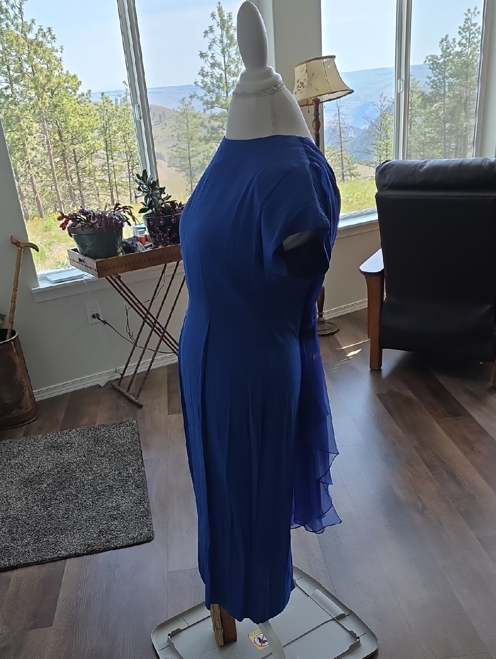 Backless Royal Blue Women’s Midi Dress